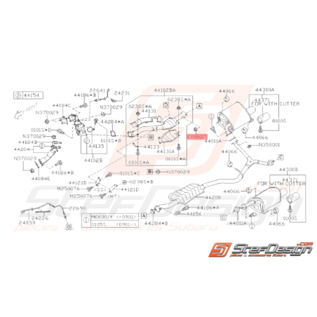 Écrou échappement down pipe/intermédiaire GT WRX STI BRZ GT86 Forester Turbo 97-02/05-0734083