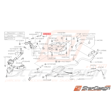 Agrafe NO.2 Origine Subaru WRX 2008 - 2009 STI 2008 - 201434090