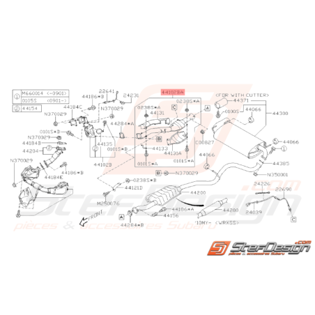 Echappement Central Origine Subaru WRX 2009 - 201034093