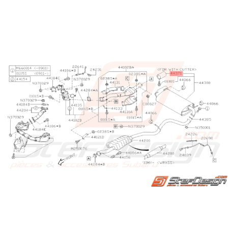 Embout Silencieux Echappement Origine Subaru WRX 2008 - 201034098