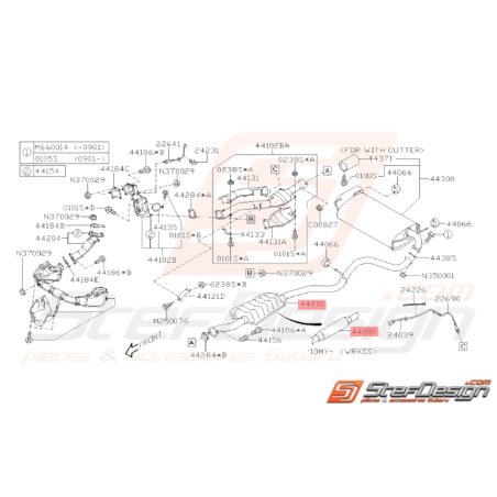 Intermédiaire Origine Subaru Impreza WRX STI 2008-201034103