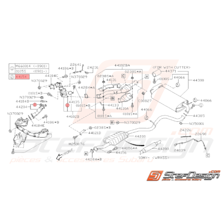 Goujon de collecteur d'échappement Subaru WRX STI 08-14 BRZ 12-2034104