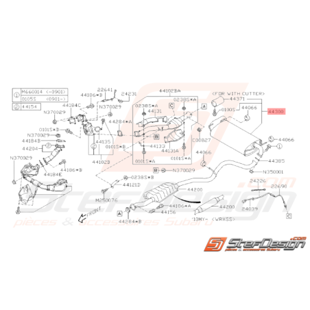 Silencieux Origine Subaru WRX 2008 - 201034105