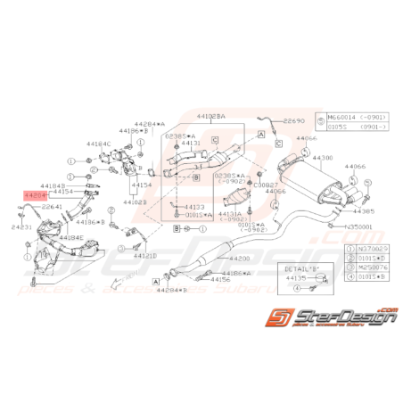 Tube d'échappement Origine Subaru WRX STI 2006 - 201434108