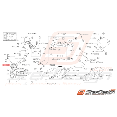 Agrafe NO.2 Origine Subaru WRX 2008 - 2009 STI 2008 - 201434126