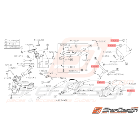 Silent bloc d'échappement origine SUBARU WRX/STI 08-1434142