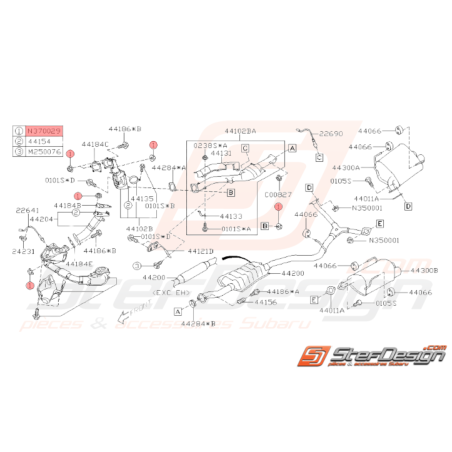 Ecrou sortie turbo / sortie culasse / up pipe GT WRX STI BRZ GT8634156