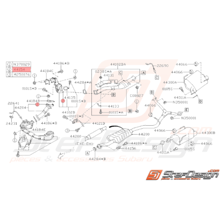 Goujon de collecteur d'échappement Subaru WRX STI 08-14 BRZ 12-2034157