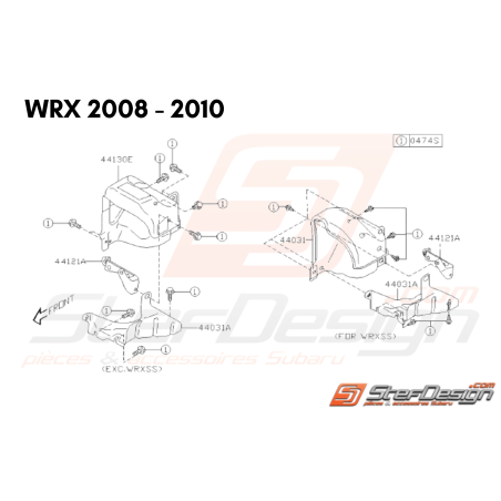 Schéma Obturateur d'Echappement Origine Subaru WRX STI 2008 - 201434161