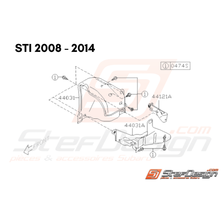 Schéma Obturateur d'Echappement Origine Subaru WRX STI 2008 - 201434162