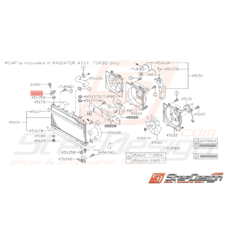 Support Radiateur Supérieur Origine Subaru WRX STI 2008 - 201434212