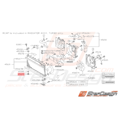 Bouchon d'Air de Radiateur Origine Subaru WRX STI 2008 - 201434222