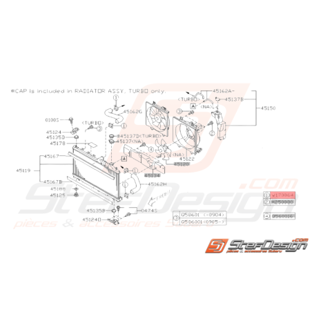 Collier Durite de Radiateur Origine Subaru WRX STI 06/05-14 BRZ 13-19 FORESTER 05-0734230