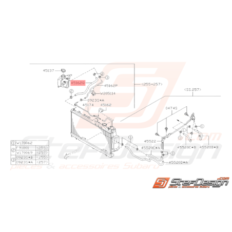 Durite vase d'expansion/radiateur Origine Subaru WRX 2008 - 201034261