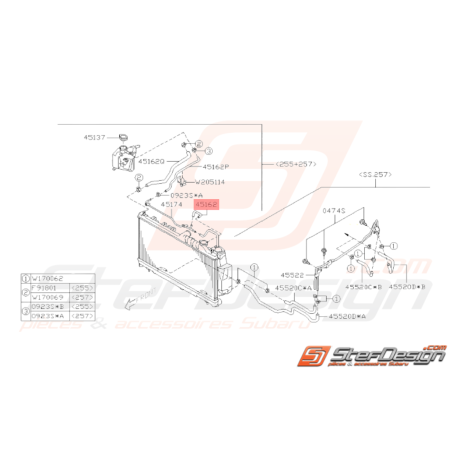 Durite Bocal de trop plein Origine Subaru WRX STI 2008 - 201434268