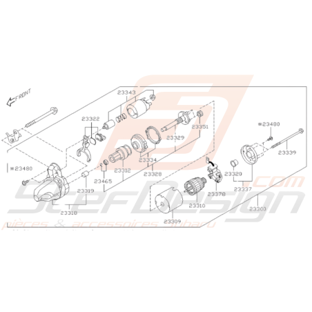 Schéma Démarreur Origine Subaru BRZ 2013-201934287