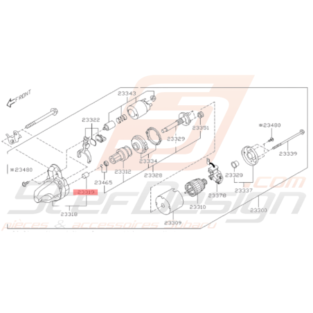 Manchon Roulement Avant Démarreur Origine Subaru WRX 08-10 BRZ 13-19 FORESTER 05-0734296