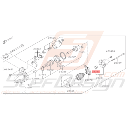 Roulement de Démarreur Origine Subaru GT 07/97-00 WRX 08-10 BRZ 13-19 FORESTER 97-02/05-0734300