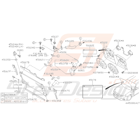 Schéma Système Refroidissement Moteur Origine Subaru BRZ 13-1934304