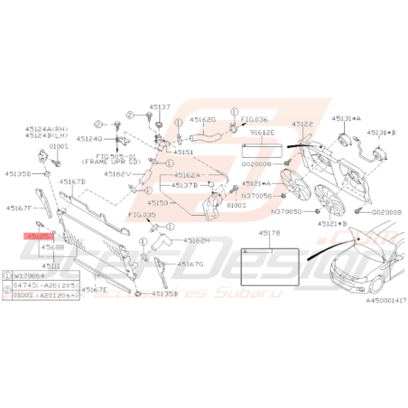 Bouchon d'air de Radiateur Origine Subaru BRZ 2013 - 201934310