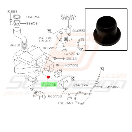 Joint de moteur lave phare pour subaru impreza STI 201634320