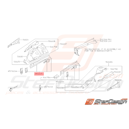 Plaque de fermeture Droite Origine SUBARU WRX STI 200834339