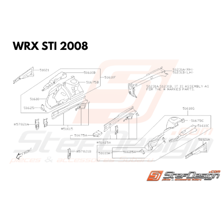 Schéma de Contraile Origine Subaru WRX STI 2008 - 201434340