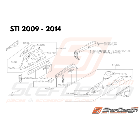 Schéma de Contraile Origine Subaru WRX STI 2008 - 201434341
