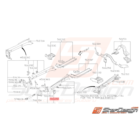 Support Complet Pare-chocs Origine Subaru WRX STI 2008 - 201434355