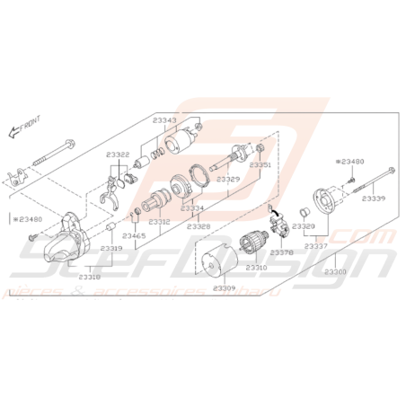 Arbre d'Engrenage Démarreur Origine Subaru WRX 08-10 BRZ 13-19 FORESTER 05-0734379