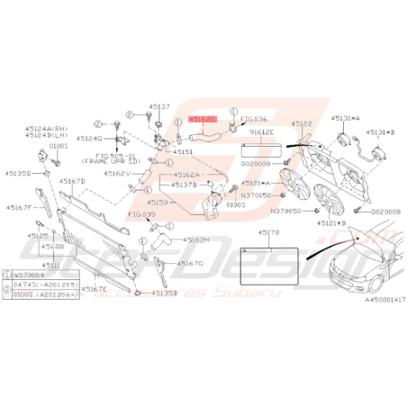 Durite d'entrée de Radiateur Origine Subaru BRZ 2013 - 201934387
