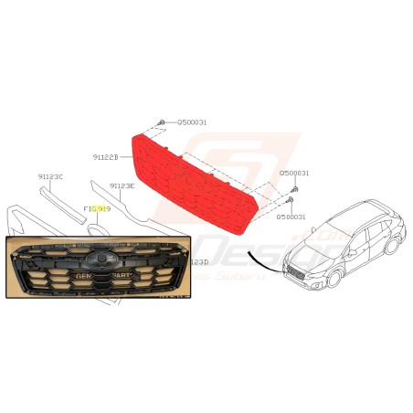 Calandre pour subaru XV 201834446