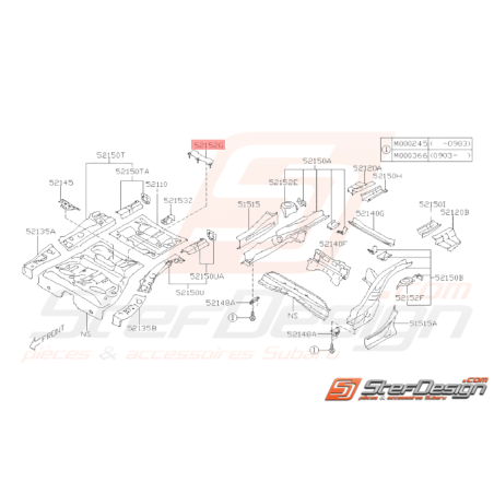 Support de Pompe Origine Subaru WRX STI 2008 - 201434452