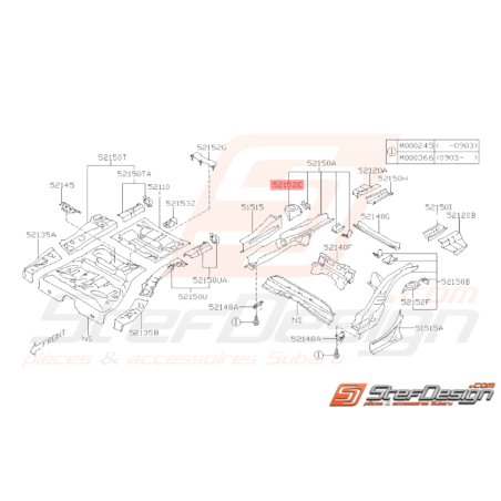 Support Suspension Arrière Origine Subaru WRX STI 2008 - 201434455