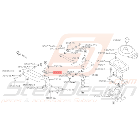 Butée De Levier changement de vitesse Origine Subaru 2013-201934486