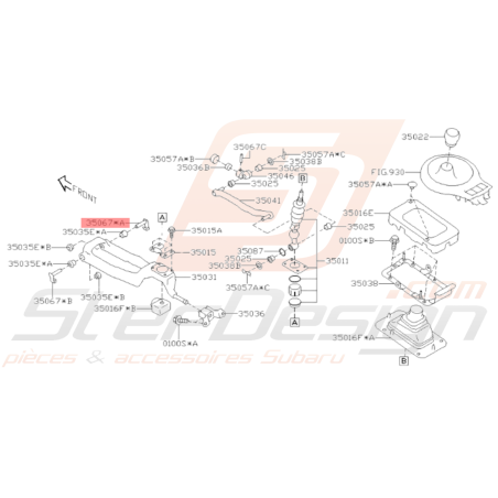 Agraphes Levier de Vitesse Origine Subaru BRZ 2013-201934493