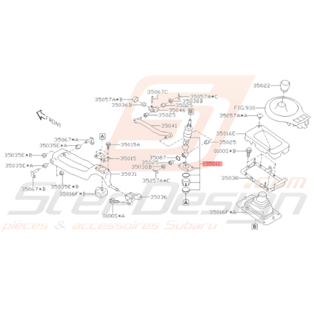 Pommeau Levier de Vitesses Origine Subaru BRZ 2013 - 201934501
