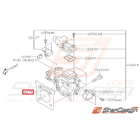 Joint de papillon admission Subaru WRX/STI 01-0534819