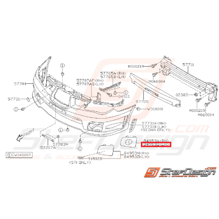 Cache anti brouillard  WRX/STI 06-07 gauche34865