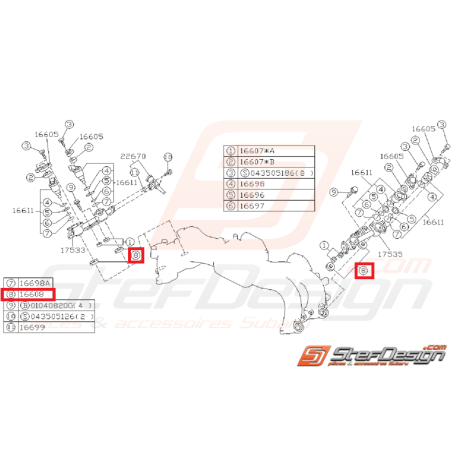 Gros Joint d'Injecteur Sur Pieuvre SUBARU Impreza GT 1993 - 200034888