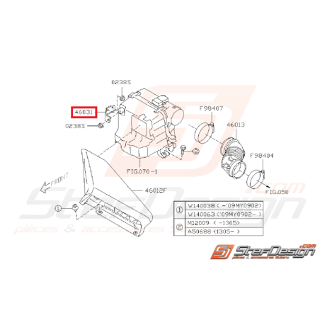 Support de boite a air WRX/STI 08-1434900