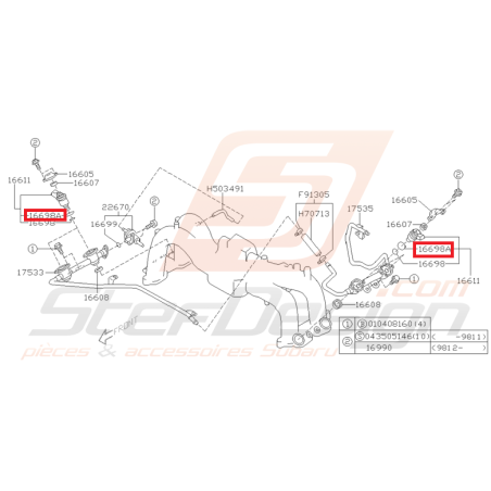 Joint d'injecteur Origine SUBARU GT 1997 - 200034907