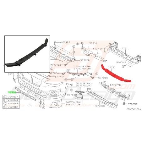 Absorbeur de pare choc avant pour Subaru XV 201834960