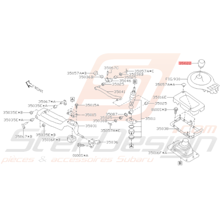 Pommeau de Levier de Vitesse Origine Subaru BRZ 2018-201934966