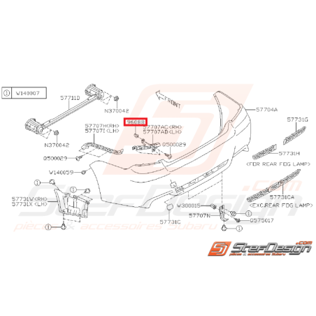 Clips Origine Subaru GT 93 - 00 WRX STI 01 - 03 BRZ 13 - 1934997