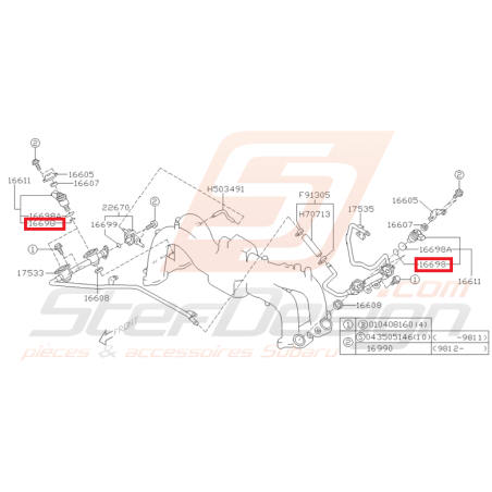 Joint injecteur SUBARU GT 97-9835024