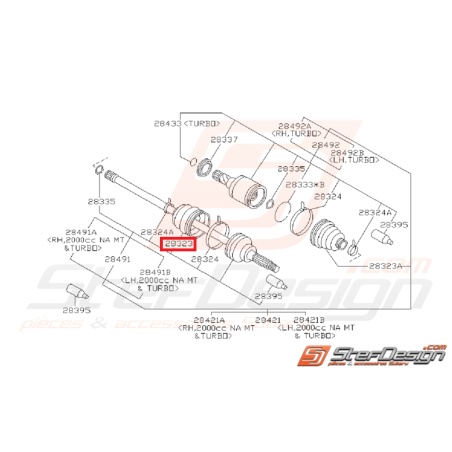 Soufflet Cardan ORIGINE SUBARU Côté Roue Arrière GT 1993 - 30/04/200035037