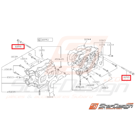 Goujon de Culasse Origine Subaru GT 93 - 00 et WRX/STI 01 - 10 FORESTER 05 - 0735091