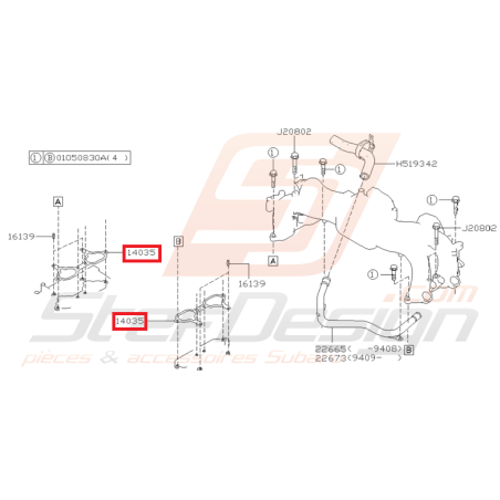 Joint de Collecteur d'Admission Origine Subaru Impreza GT 94 - 9835098