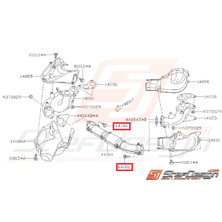 Vis d échappement pour collecteur, up pipe et turbo vis supérieur35100